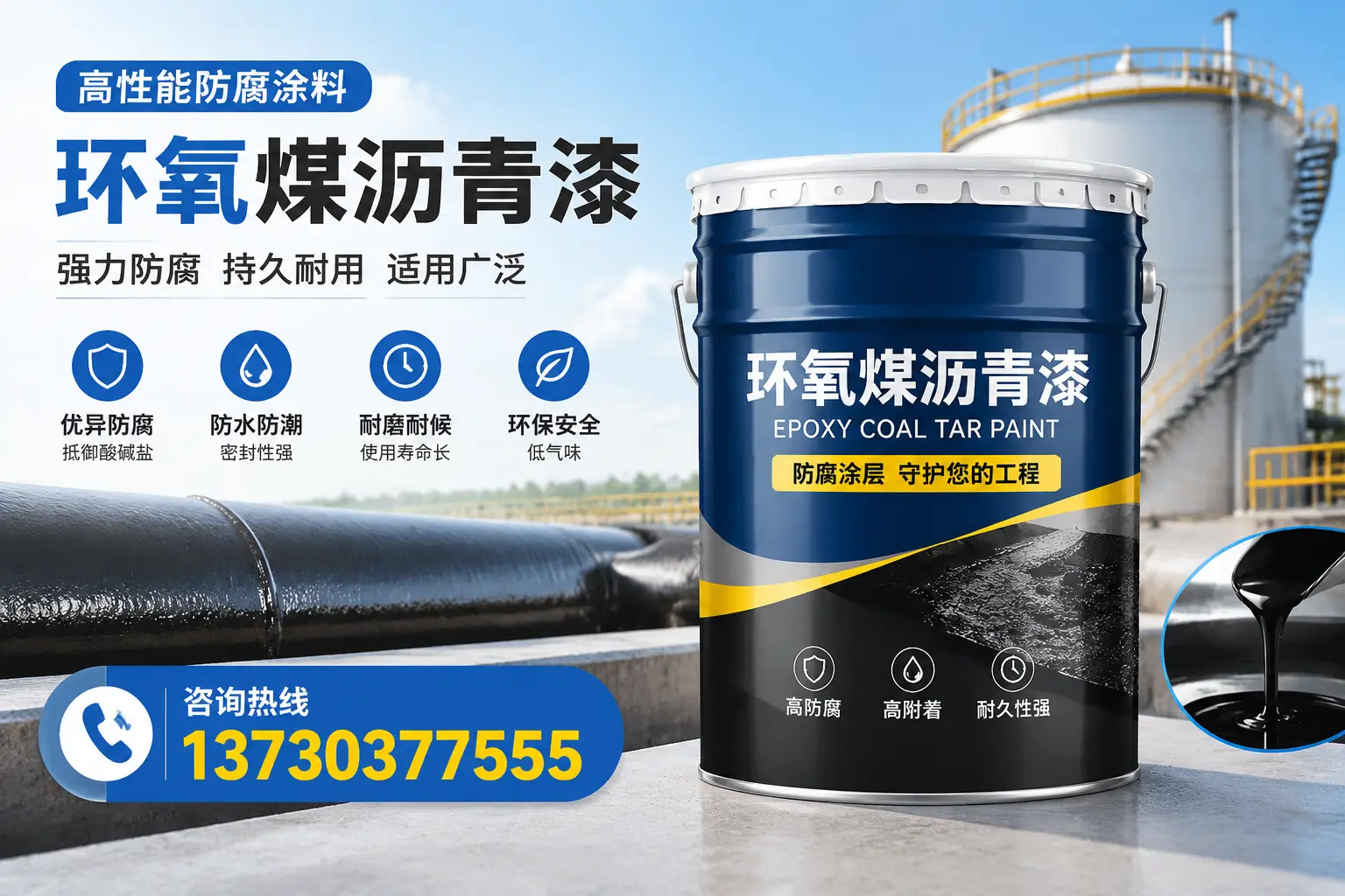 环氧煤沥青漆的耐久性分析，适合定州的使用场景